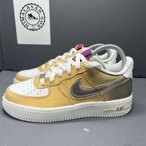 Nike Air Force 1 LV8 GS Gold/Silver DH9595-001 Youth Size 5Y Women Size 6.5 New